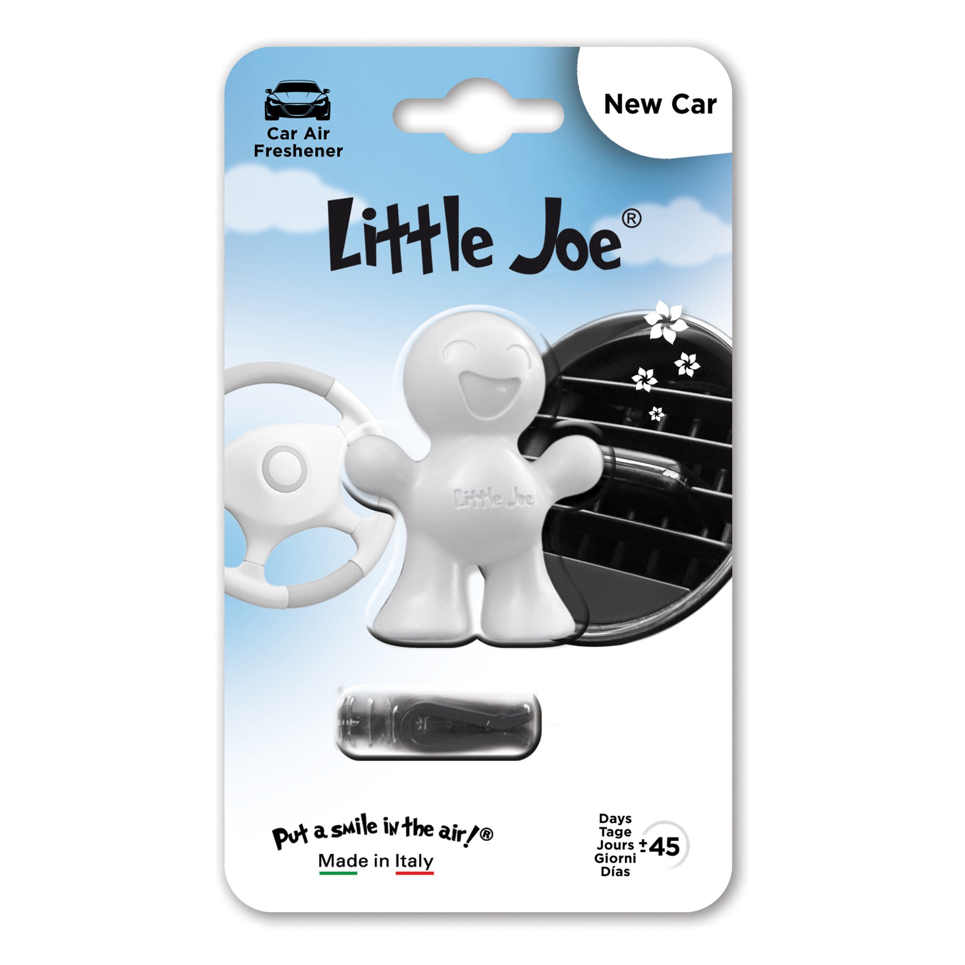 Little Joe OK Mini Désodorisant sous blister pour +/- 45 jours d'air frais  dans votre voiture (Pacific Splash/bleu)